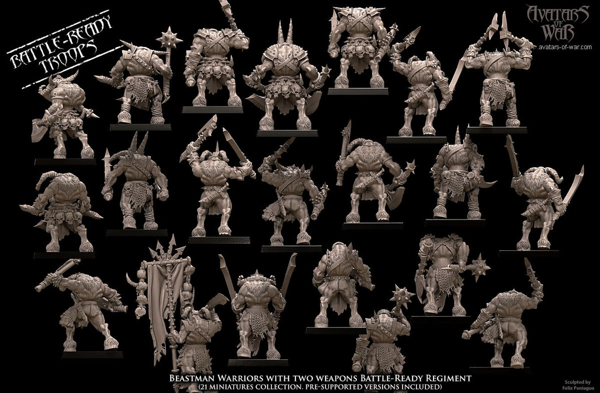 Beastmen with Two Weapons Regiment