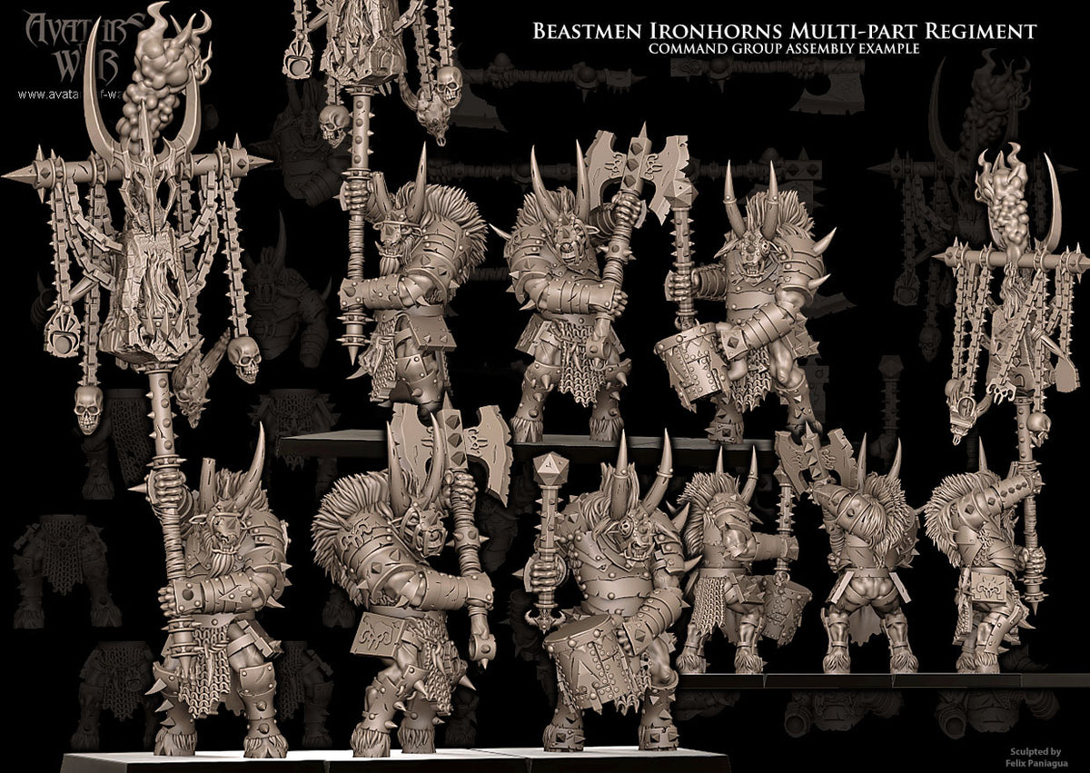 Beastmen Ironhorns Multi-Part Regiment (20x warriors)