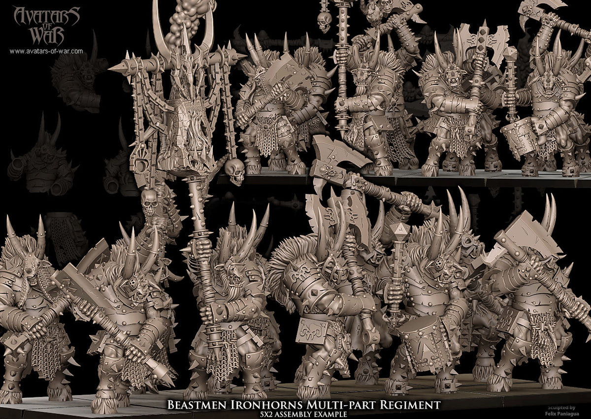 Beastmen Ironhorns Multi-Part Regiment (20x warriors)