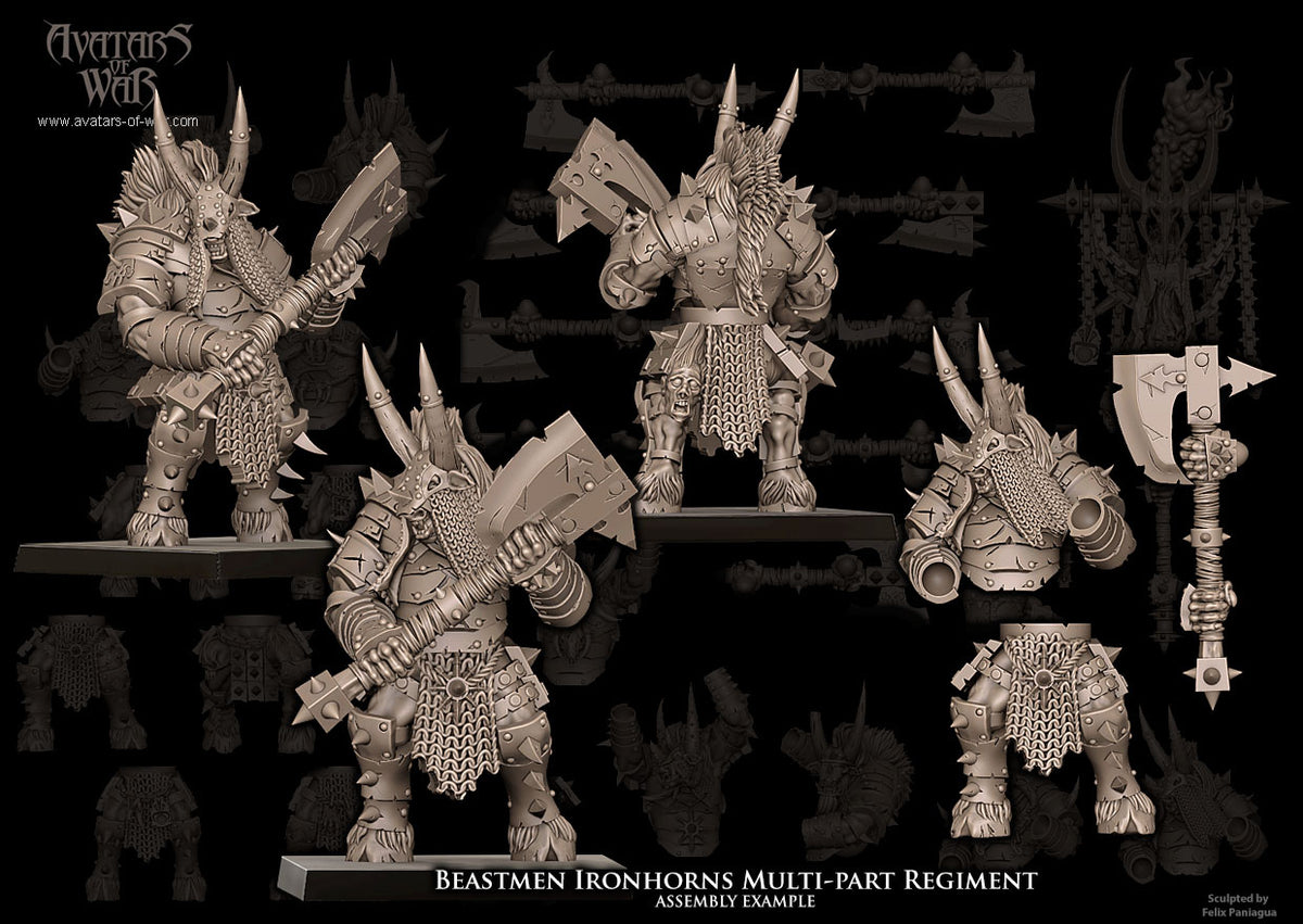 Beastmen Ironhorns Multi-Part Regiment (20x warriors)