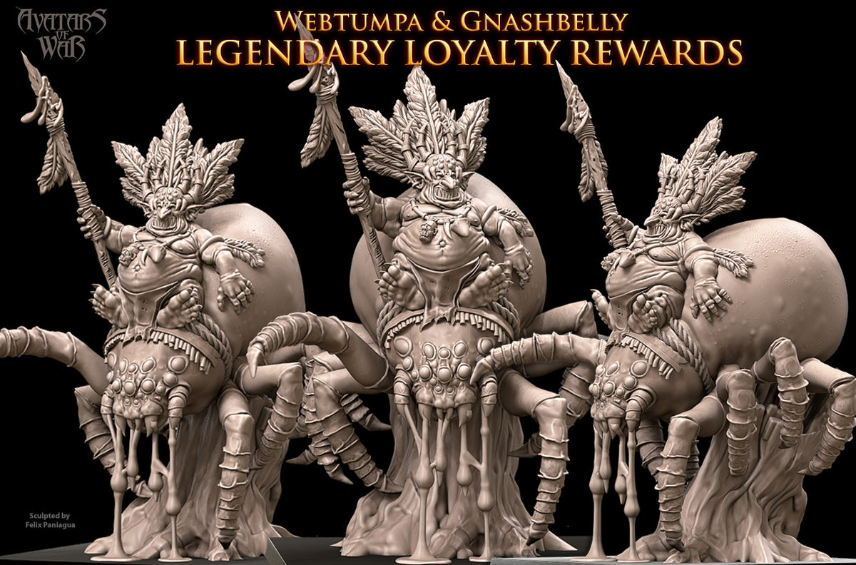 Webtumpa and Gnashbelly, Forest Goblin Boss on Spider