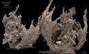 Black Orc Warlord on Wyvern with Jaw-Helm, Weapon and Shield with scenic base