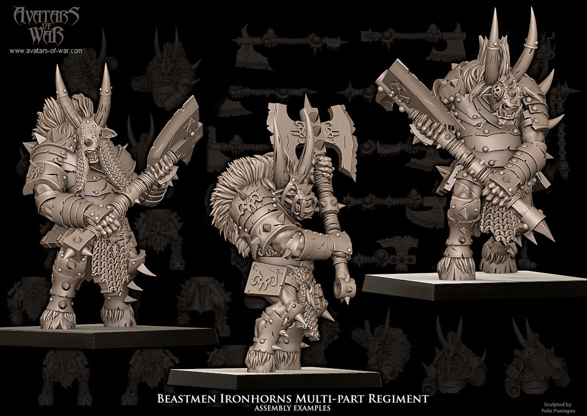 Beastmen Ironhorns Multi-Part Regiment (20x warriors)