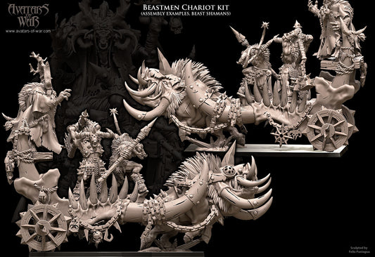 Beastmen Shaman II on Razortusk Chariot