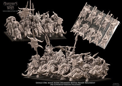 Savage Orcs with Spears Boar Rider Regiment