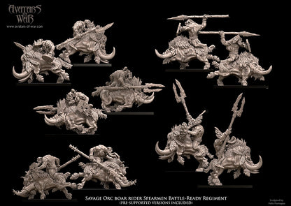 Savage Orcs with Spears Boar Rider Regiment