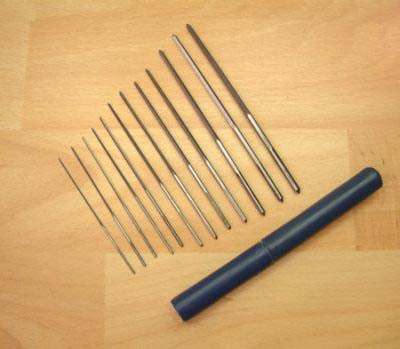 Expo Tools 10pc Miniature Broach Set with Case (0.6-0.8mm)
