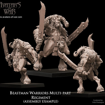 Beastmen with Two Weapons Multi-Part Regiment
