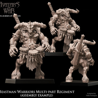Beastmen with Two Weapons Multi-Part Regiment