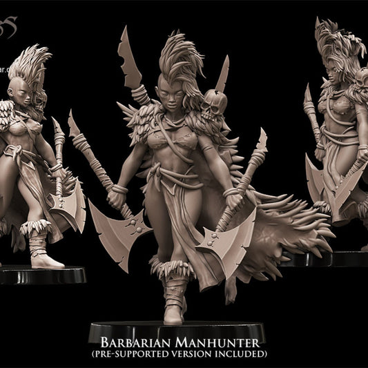 Barbarian Manhunter with Two Axes