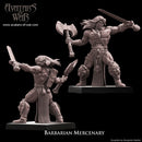 Barbarian Mercenary with Axe and Sword