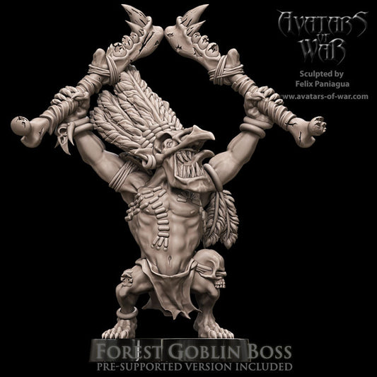 Forest Goblin Boss with Two Clubs