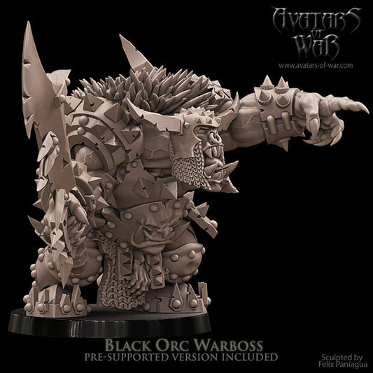 Black Orc Warboss with Cleaver