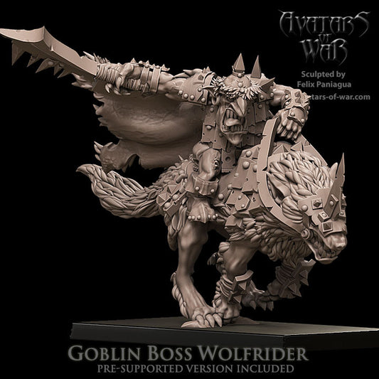Goblin Boss on Wolf with Cleaver