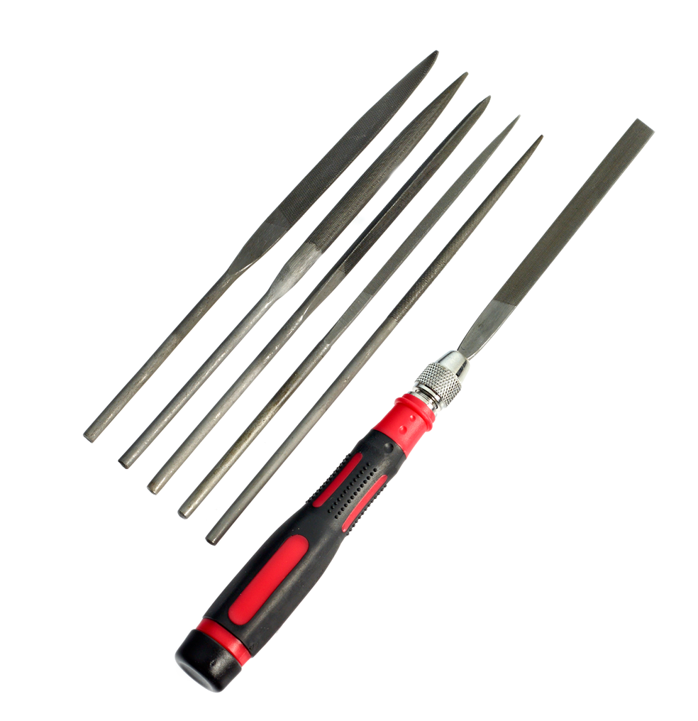 Expo Tools 6pc Needle File with Handle Set