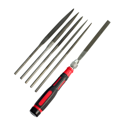 Expo Tools 6pc Needle File with Handle Set