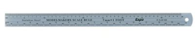 Expo Tools O Gauge Scale Steel Ruler (12 inch)