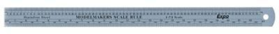 Expo Tools 1/72 Scale Steel Ruler (12 inch)