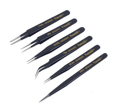 Expo Tools 6pc Professional Tweezer Set