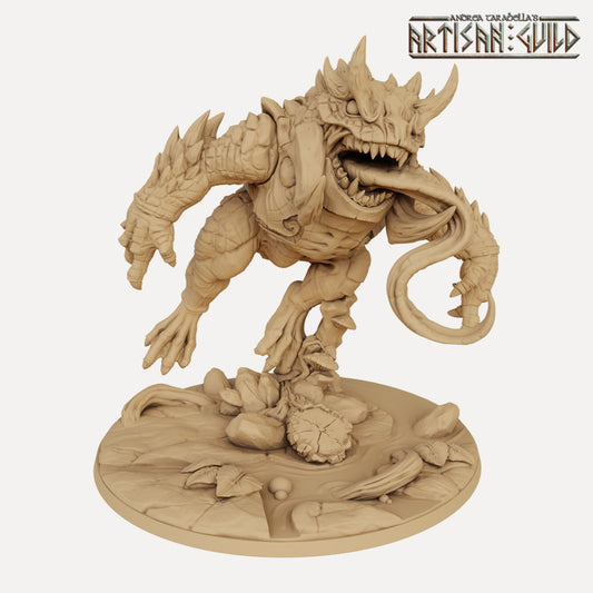 Giant Horned Demonfrog with scenic base