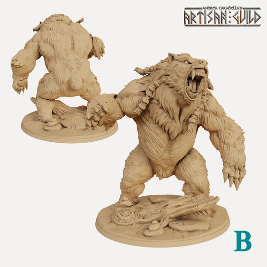 Braided Uul-Bavgar the Giant Bear with scenic base