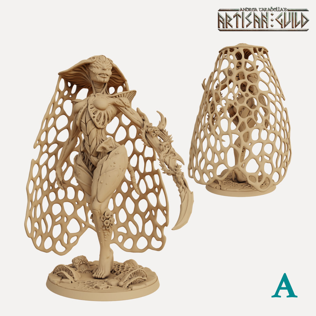 Avatar of Melmora the Lady of Change and Pestilence with Veil with scenic base