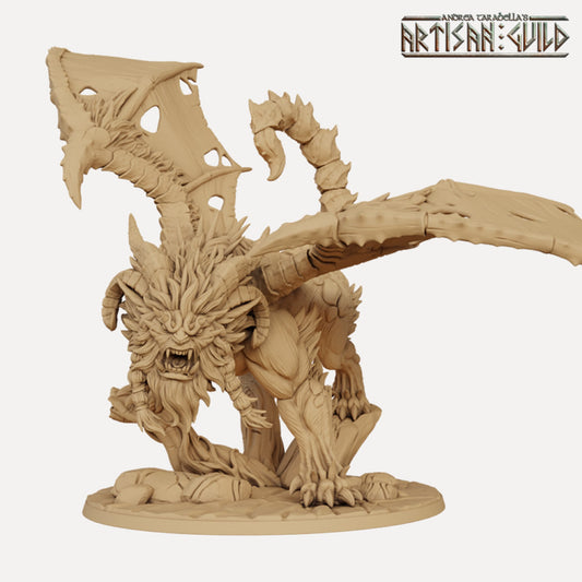 Goradrash the Blackcrag Manticore with scenic base