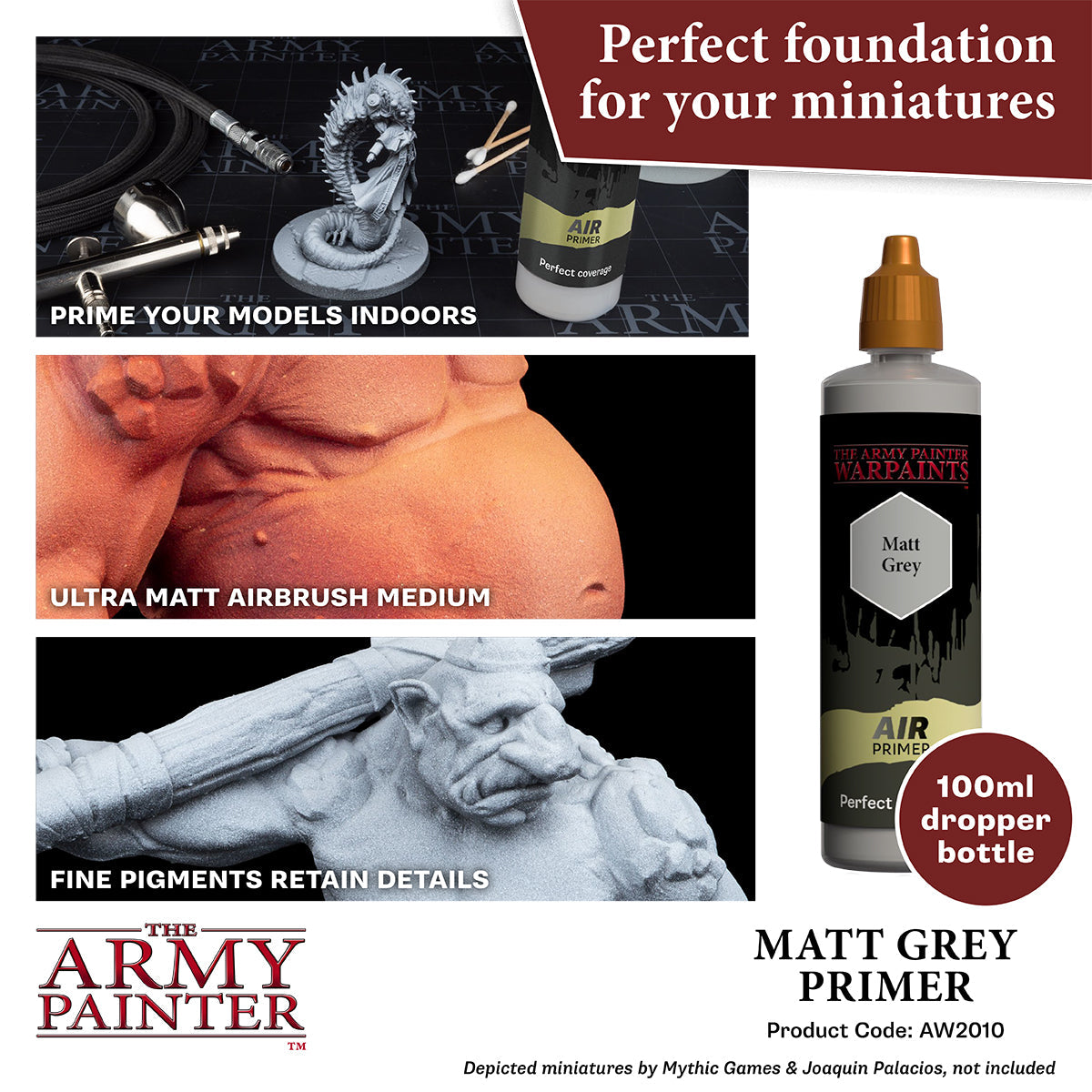 Warpaints Air: Matt Grey Primer (100ml)