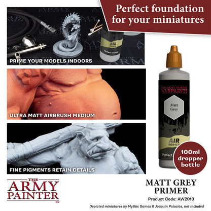 Warpaints Air: Matt Grey Primer (100ml)
