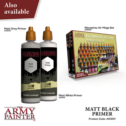 Warpaints Air: Matt Black Primer (100ml)