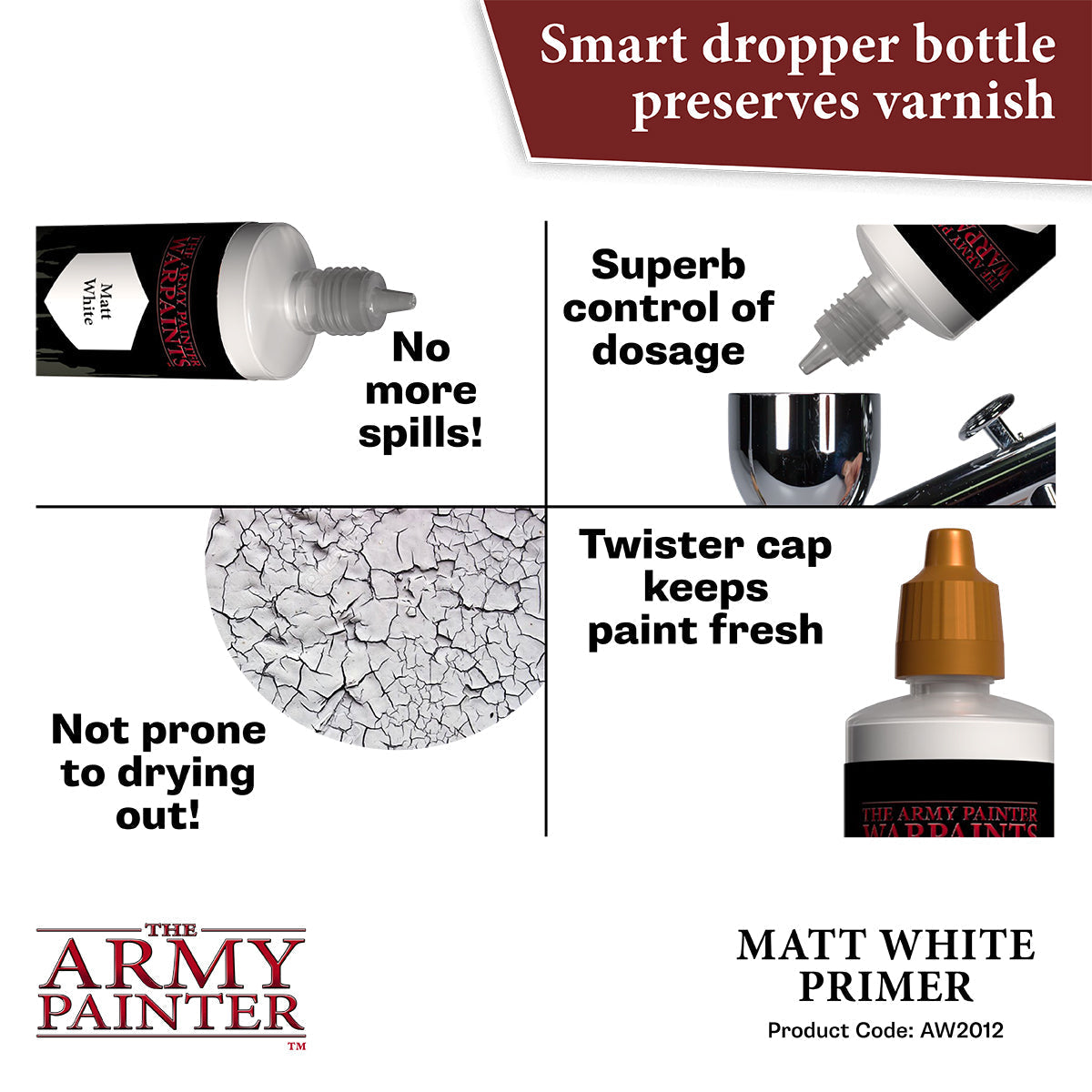 Warpaints Air: Matt White Primer (100ml)