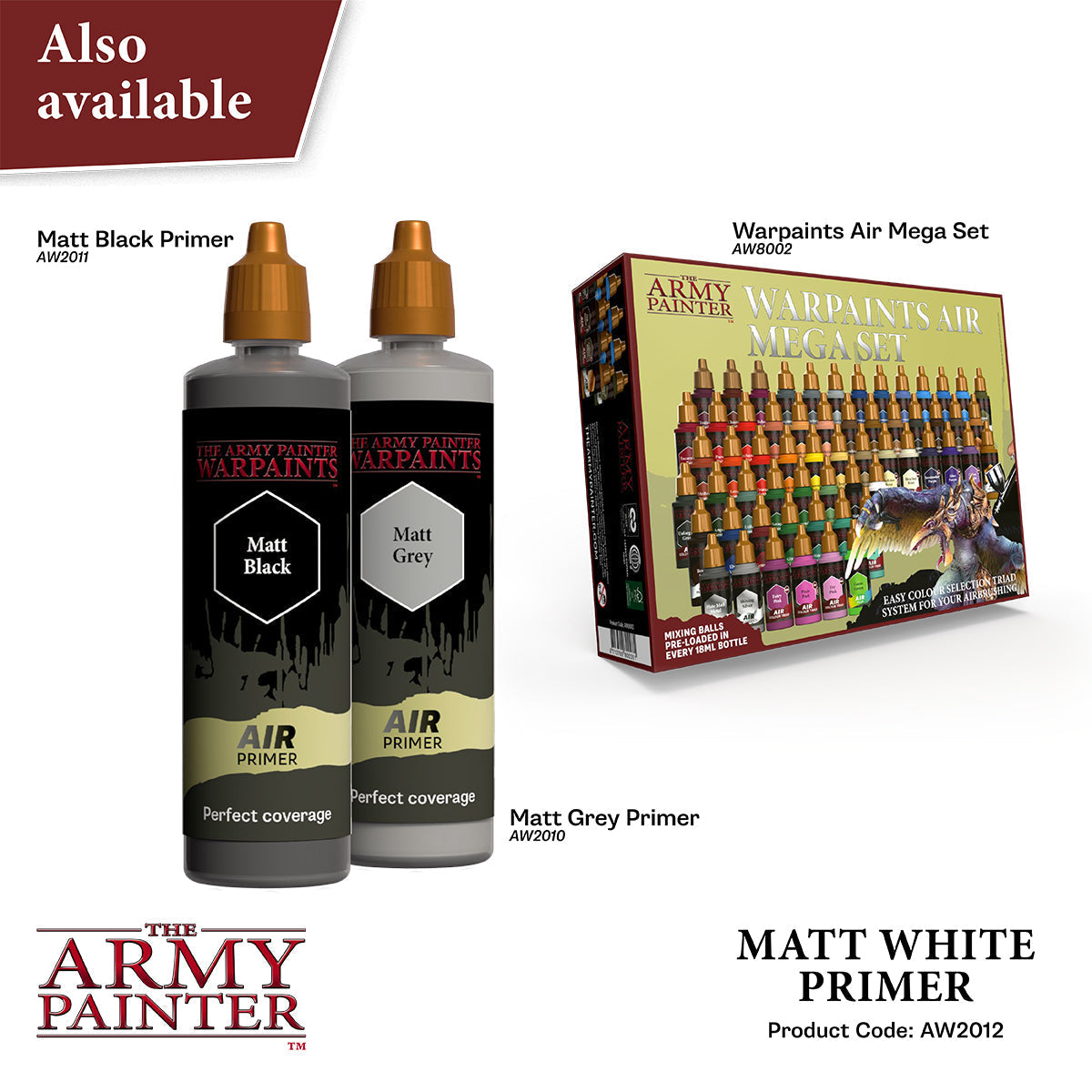 Warpaints Air: Matt White Primer (100ml)
