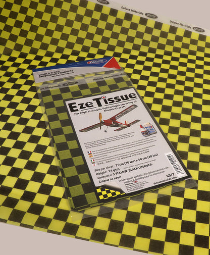 Deluxe Materials Eze Tissue Yellow and Black Chequer