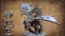 Throgar, the Chainbreaker King on Blackcrag Manticore with scenic base