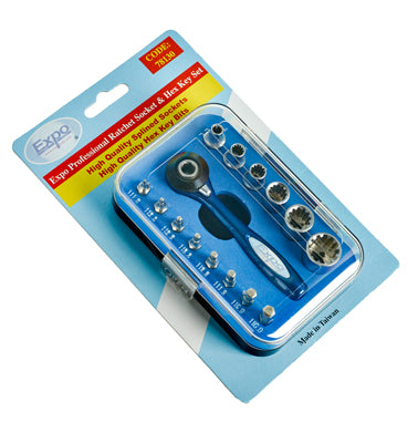 Expo Tools Ratchet, Socket and Hex Key Set