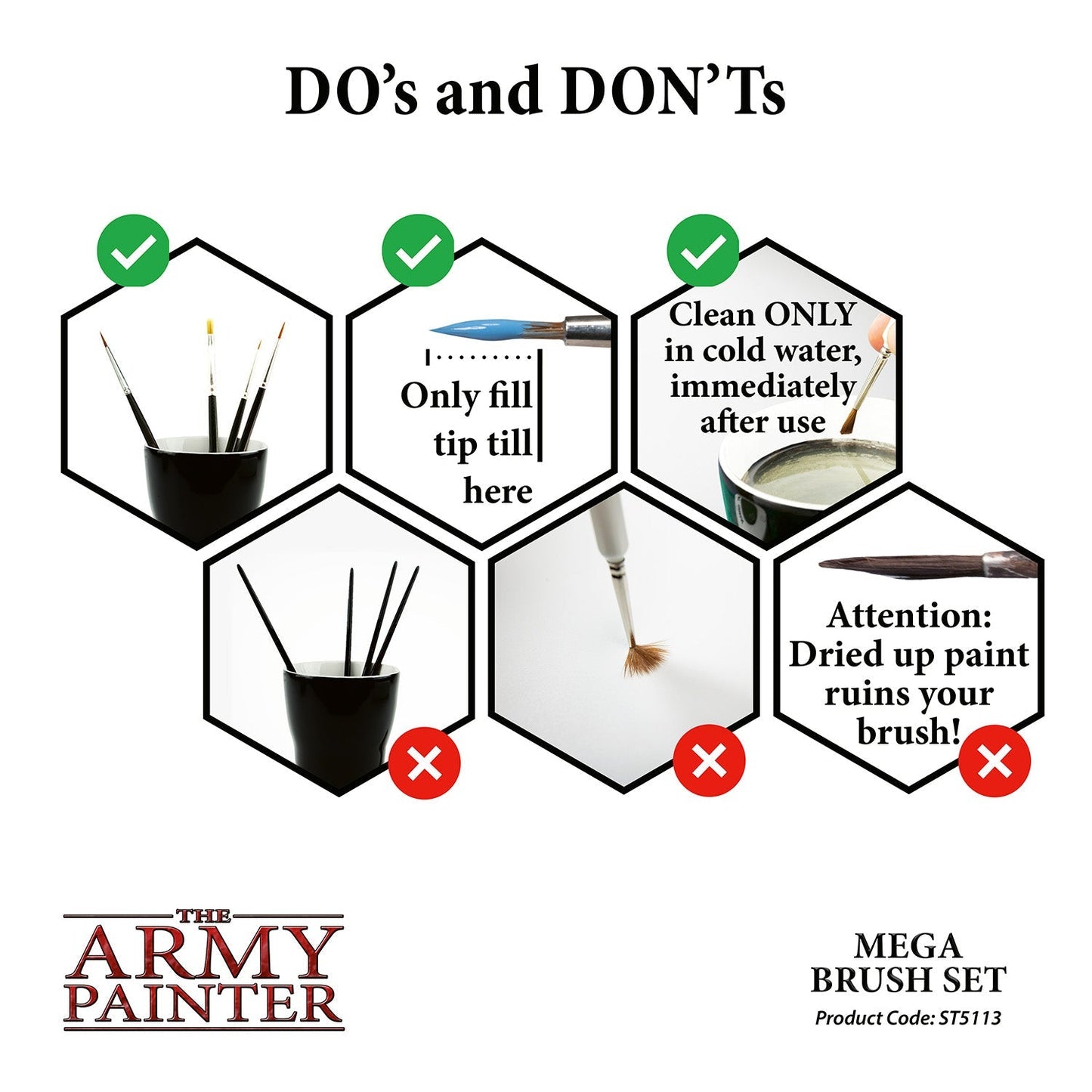 The Army Painter Wargames Mega Brush Set