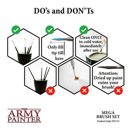 The Army Painter Wargames Mega Brush Set