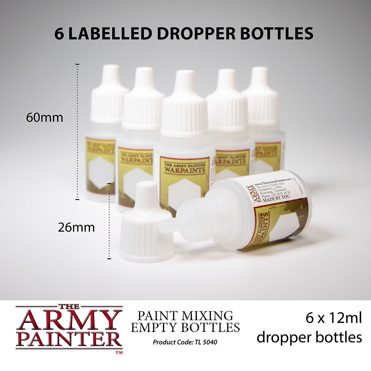 The Army Painter Paint Mixing Empty Bottles