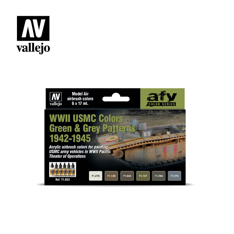 Vallejo Model Air USMC Green/Grey Patterns (1942-45) Set