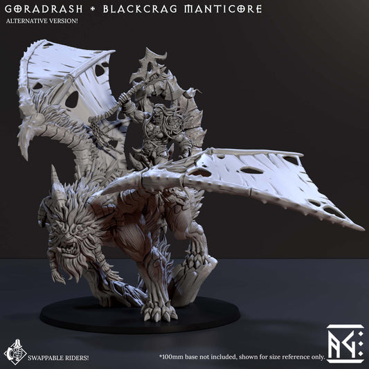 Throgar, the Chainbreaker King on Blackcrag Manticore