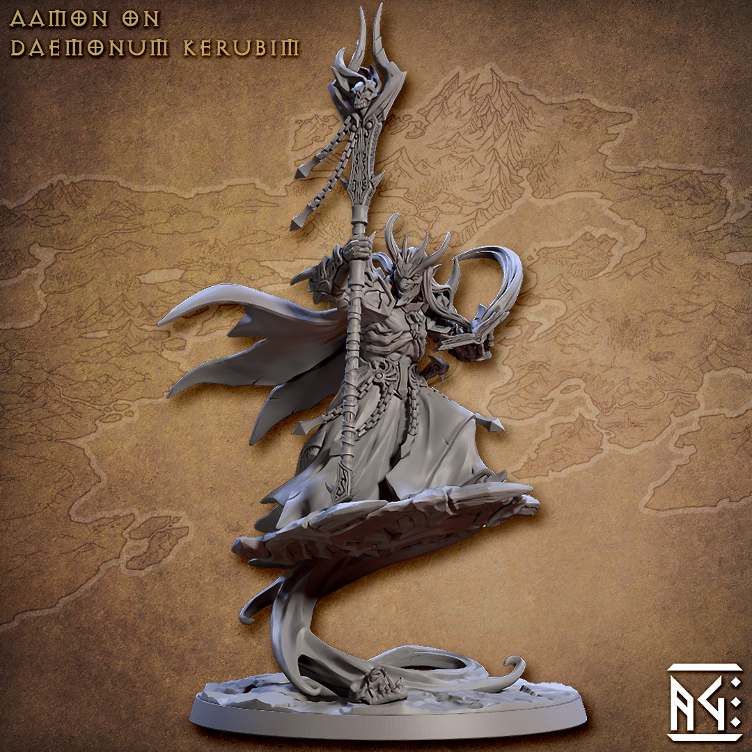Aamon the Arcanist on Daemonum Kerubim with scenic base