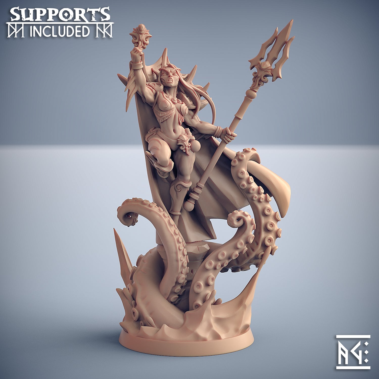 Alyssa the Priestess of Holmuran with scenic base