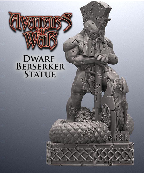 Dwarf Berserker Statue