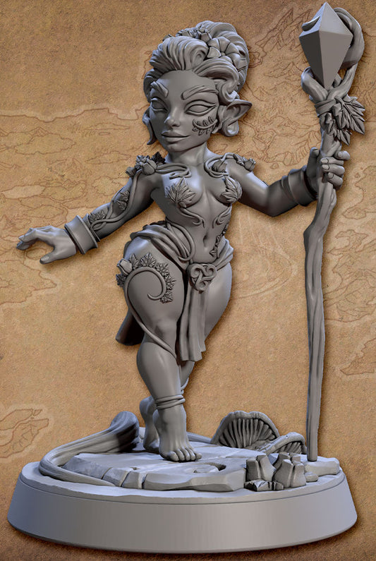 Faelin Oakwhisper the Priestess with scenic base