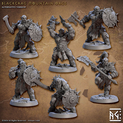 Bald Blackcrag Mountain Orcs (6x warriors)