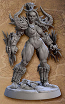 Vesdra the Blackcrag Shaman [Pin Up] with scenic base