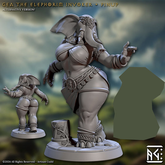 Gea the Elephorim Invoker with scenic base
