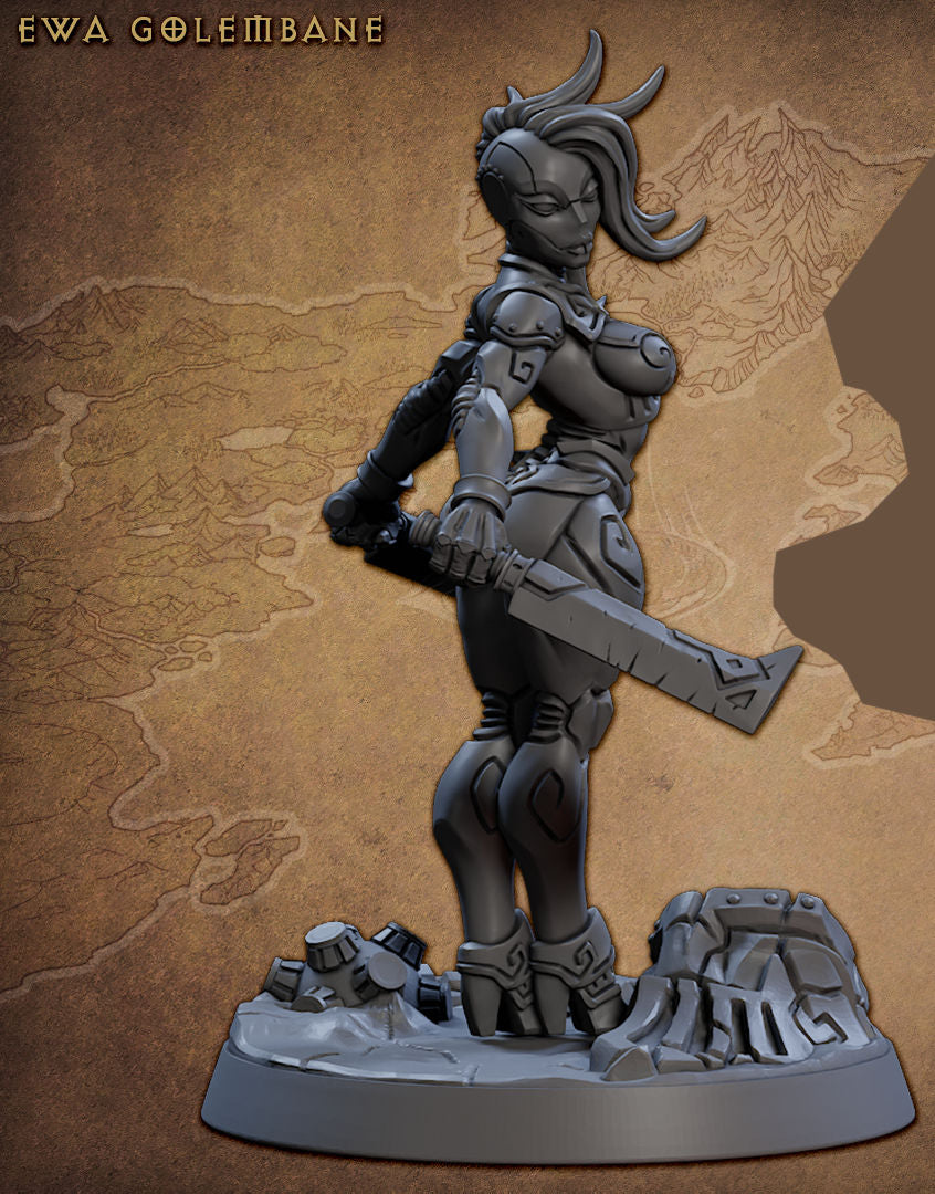 Ewa Golembane the Simulacra Beauty with Swords with scenic base