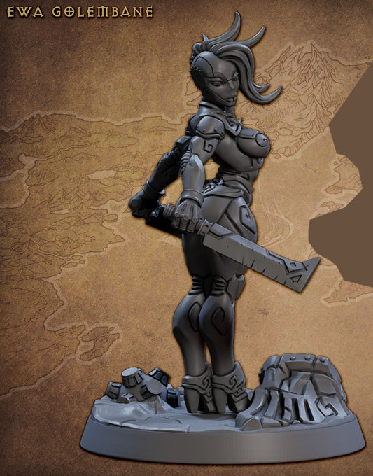 Ewa Golembane the Simulacra Beauty with Swords with scenic base