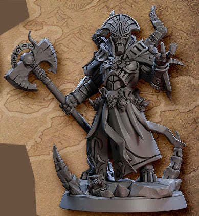 Nogroth Doomcaller with Axe with scenic base